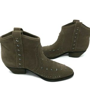 Sam Edelman Brian Studded Western Booties Taupe